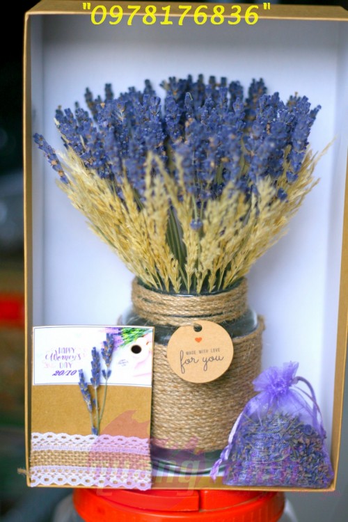 Hộp hoa lavender khô 20/10 PNVN