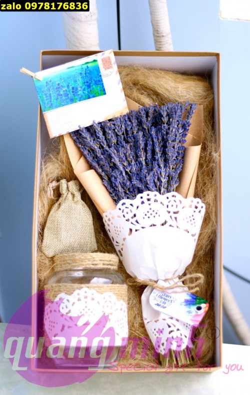 Hộp hoa lavender khô LOVE YOU (Set cho CRUSH)