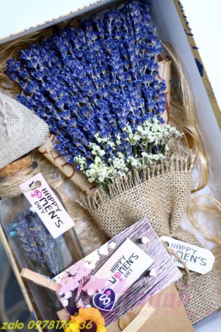 Hộp hoa lavender khô Valentine 2023 ( LOVE YOU FOREVER)