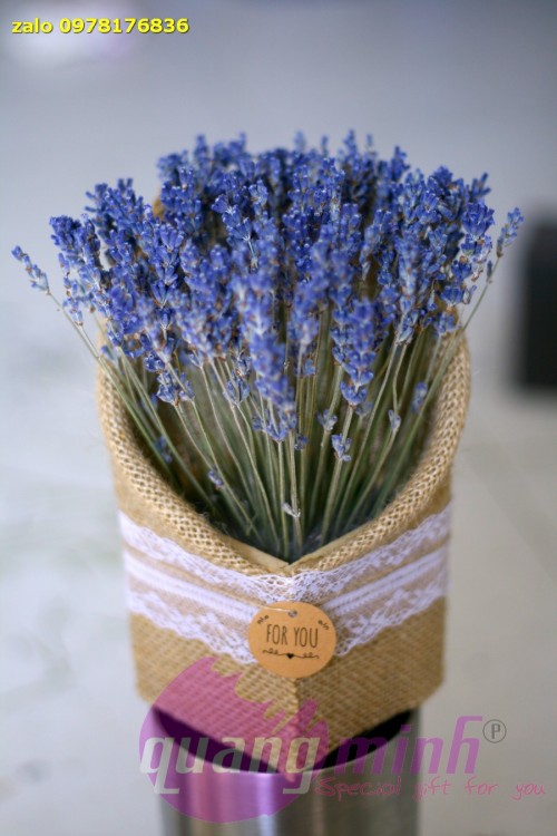 Lọ hoa lavender khô bọc vải bố (JUST FOR YOU)