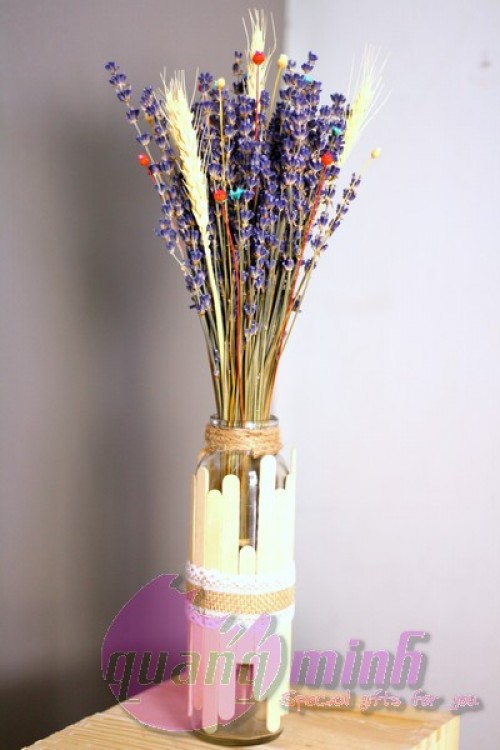 Lọ hoa lavender khô que tre freestyle